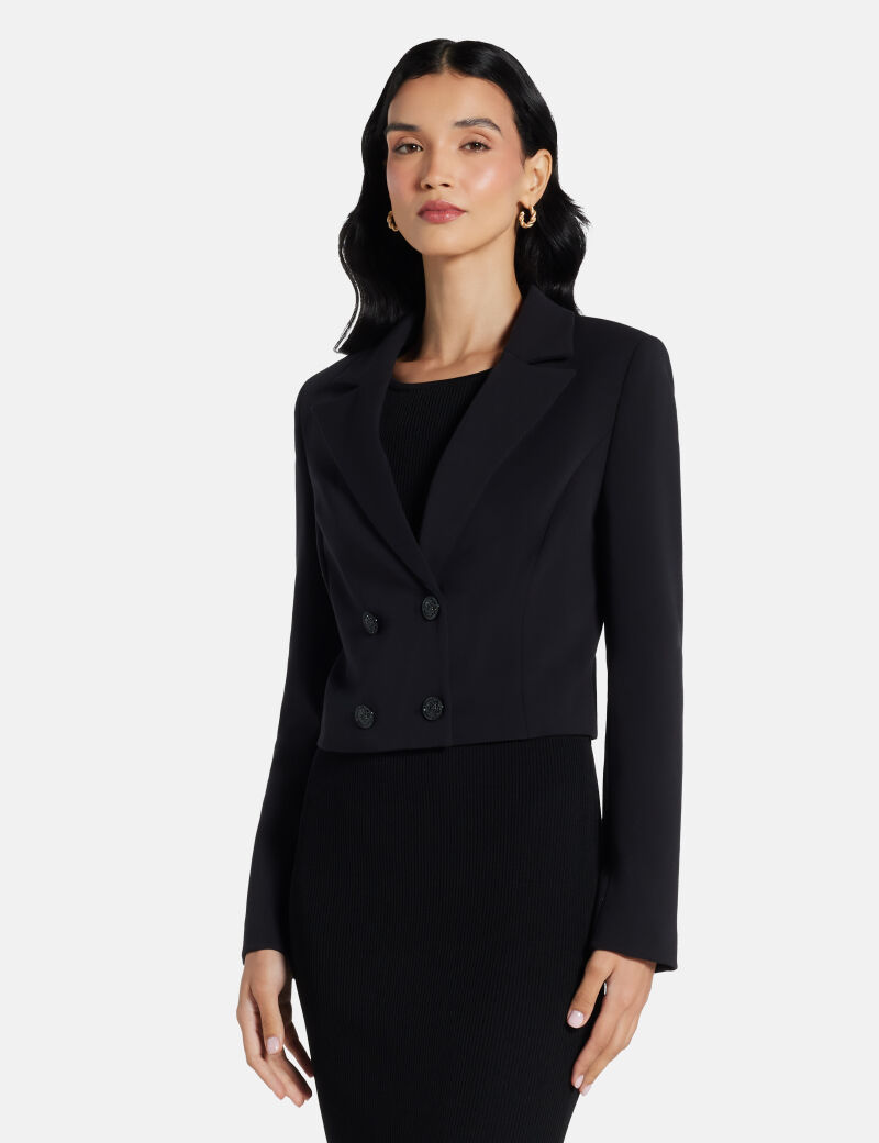 Flannel cropped  blazer