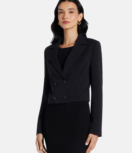 Flannel cropped  blazer