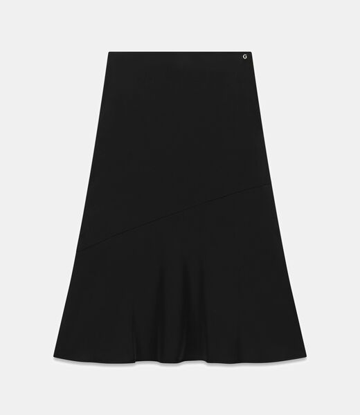 Satin midi skirt