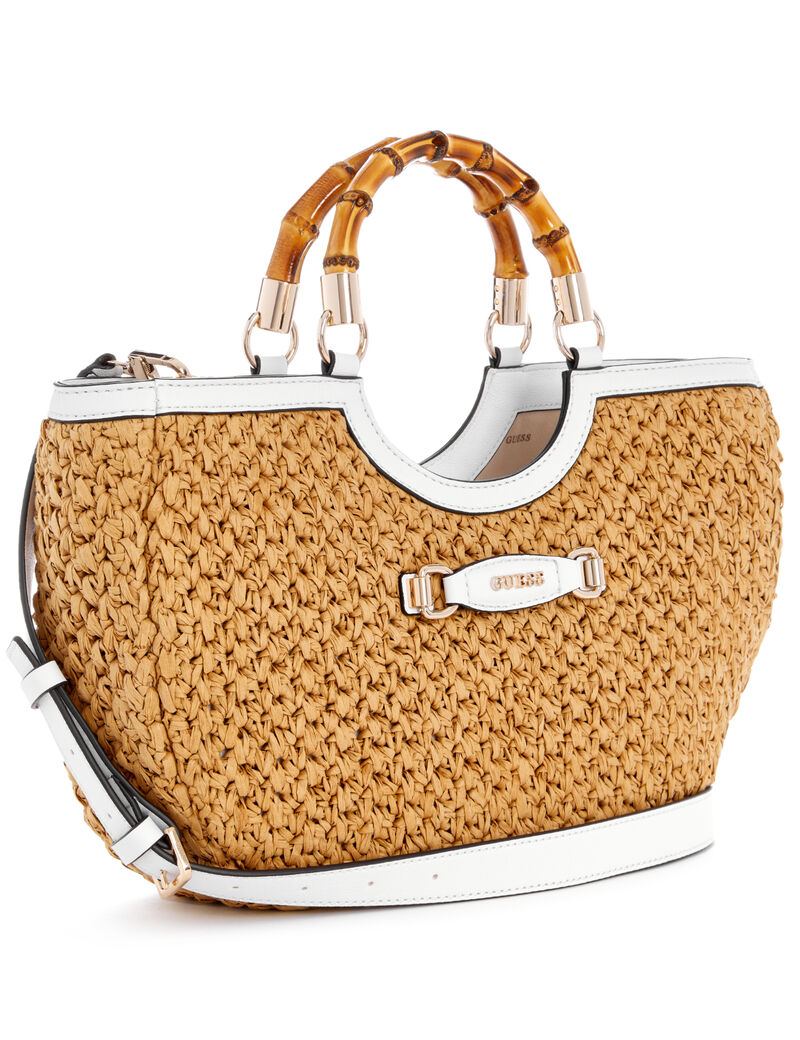 Shop GUESS Siria Girlfriend Satchel Bag Brown GUESS UAE Shop GUESS Siria Girlfriend Satchel Bag Brown GUESS UAE
