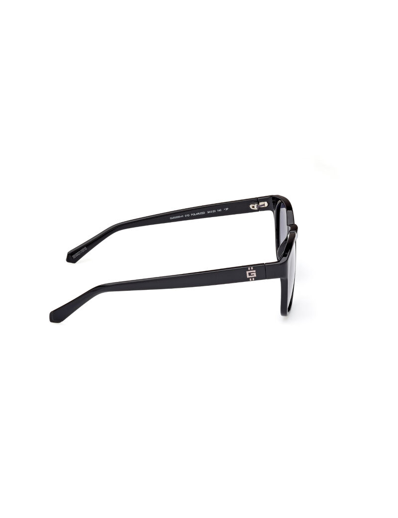 guess shiny black   smoke polarized