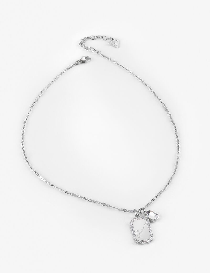 Crystal Tag Necklace
