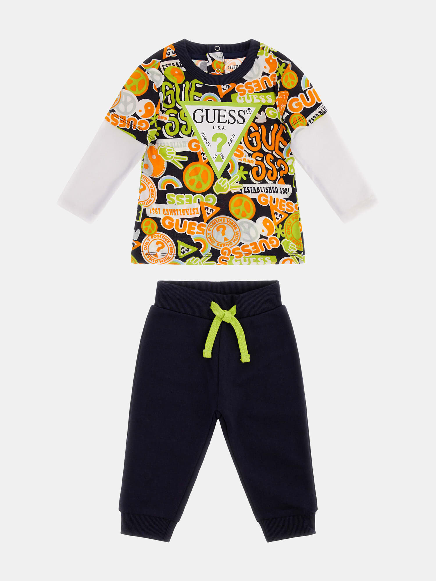 Shop GUESS Online T Shirt And Pants Active Set