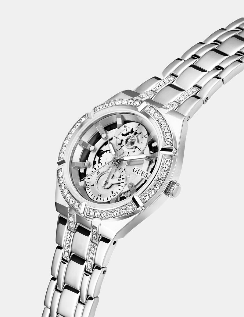 Multi-function watch with crystal detail