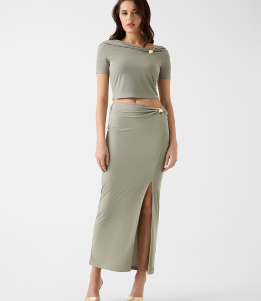 Draped pencil skirt