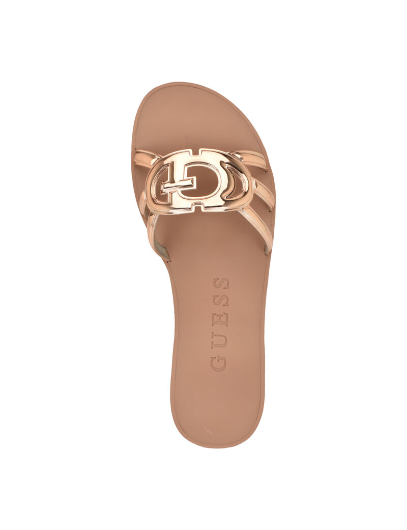 Elyho Jellie Logo Cutout Flat Sandals