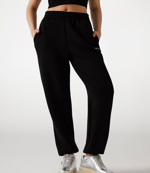 Rhinestone logo joggers