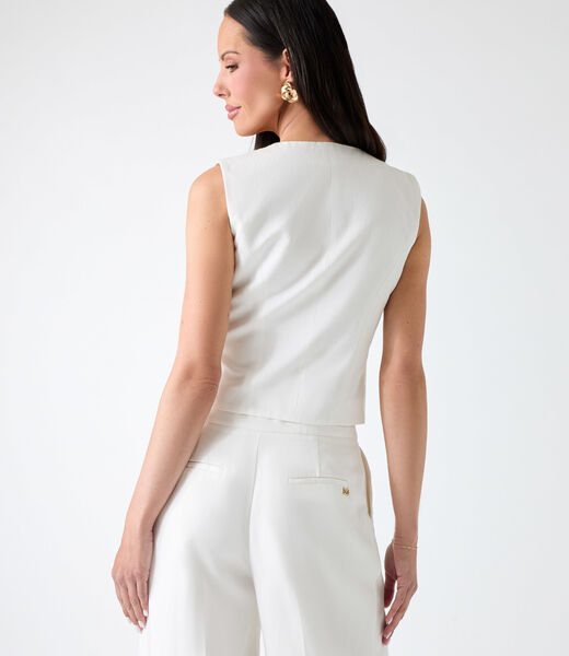 Marciano linen-blend vest