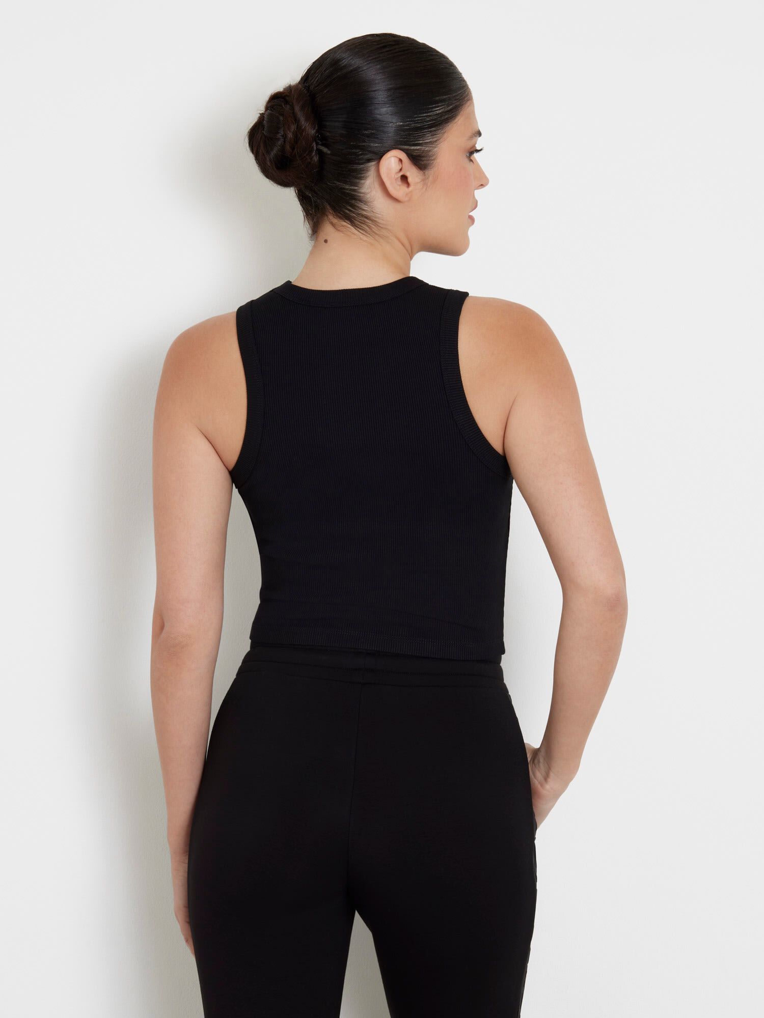 Rib knit crop tank top