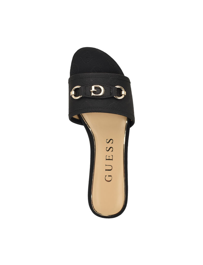 guess hammi logo slide sandals