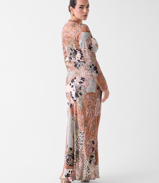 GWENDA LS V NECK DRESS