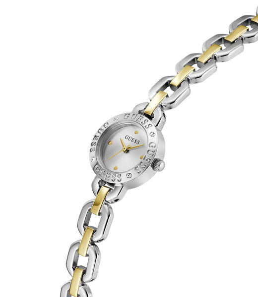Ladies 2T Silver/Yellow Gold Tone Round Analog Watch