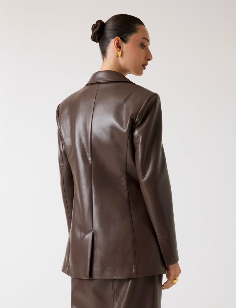 Marciano faux-leather blazer