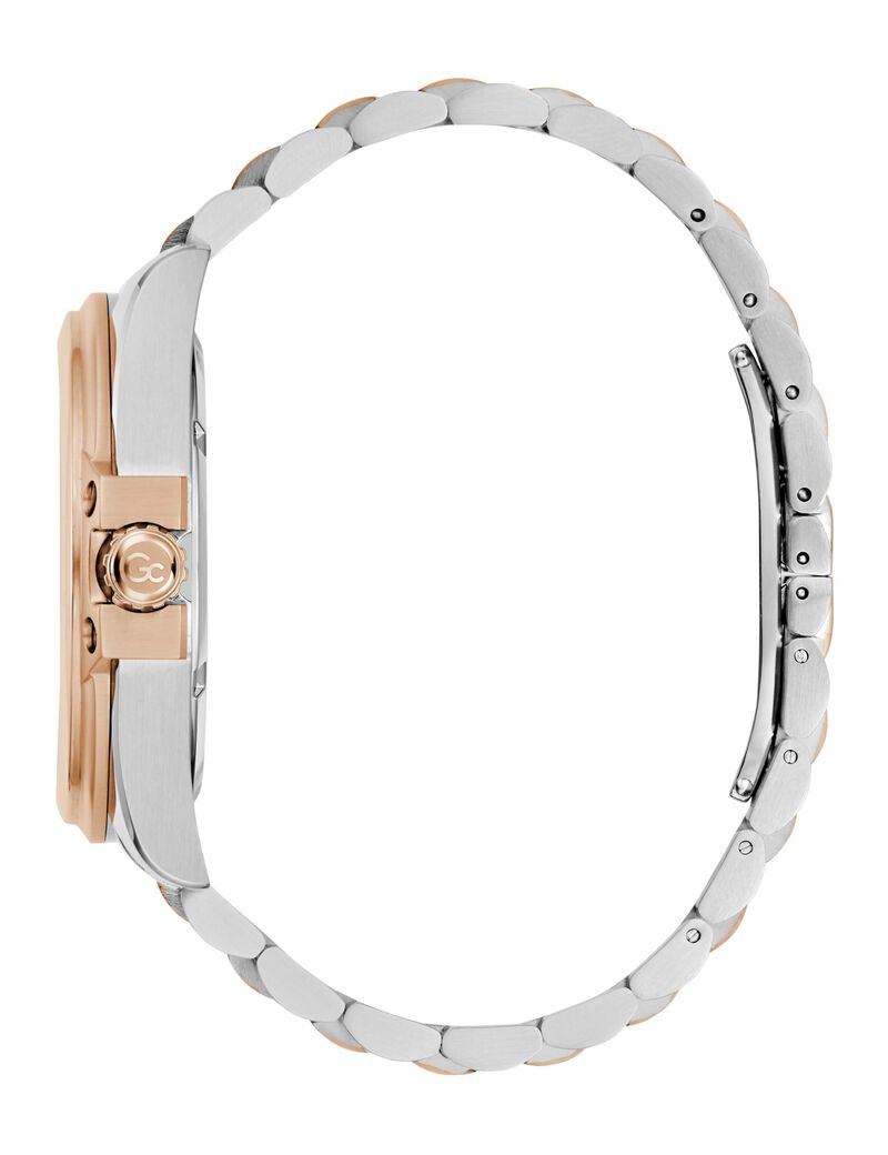 guess gc sportchic men s 517 mvmt blue dail 10 amt silver rose gold stainless steel brct