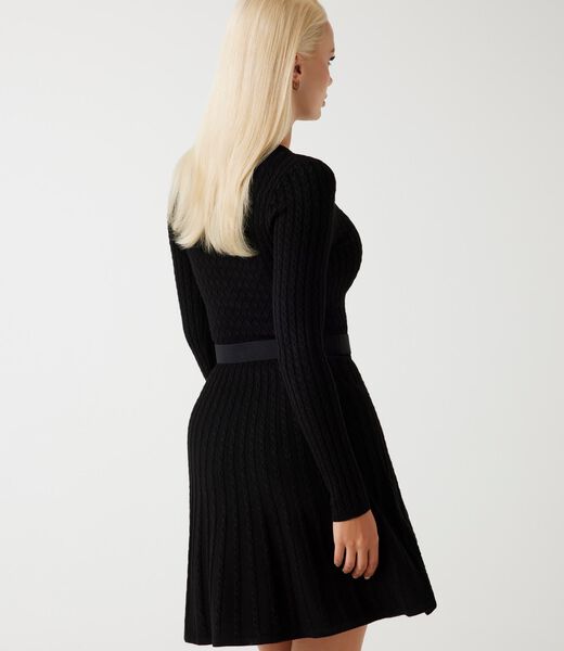 Cable-knit sweater dress