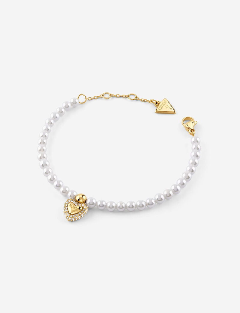 Pave heart bracelet