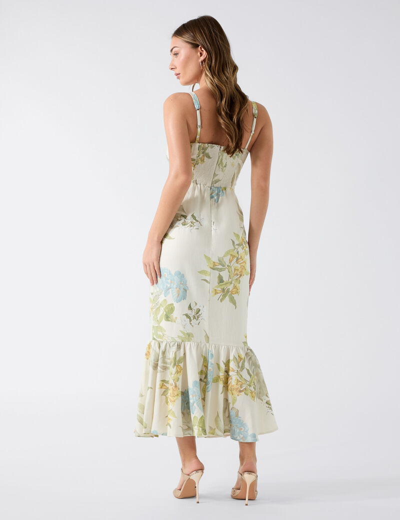 guess linen blend dress