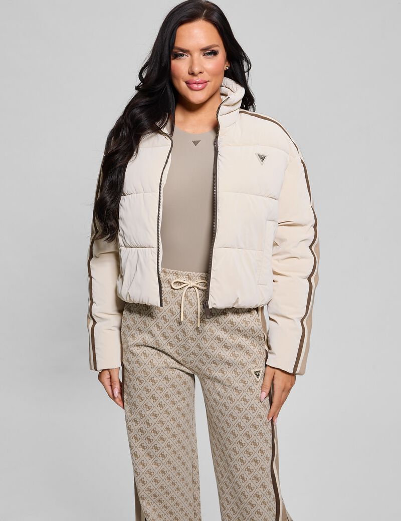 Contrasting band puffer