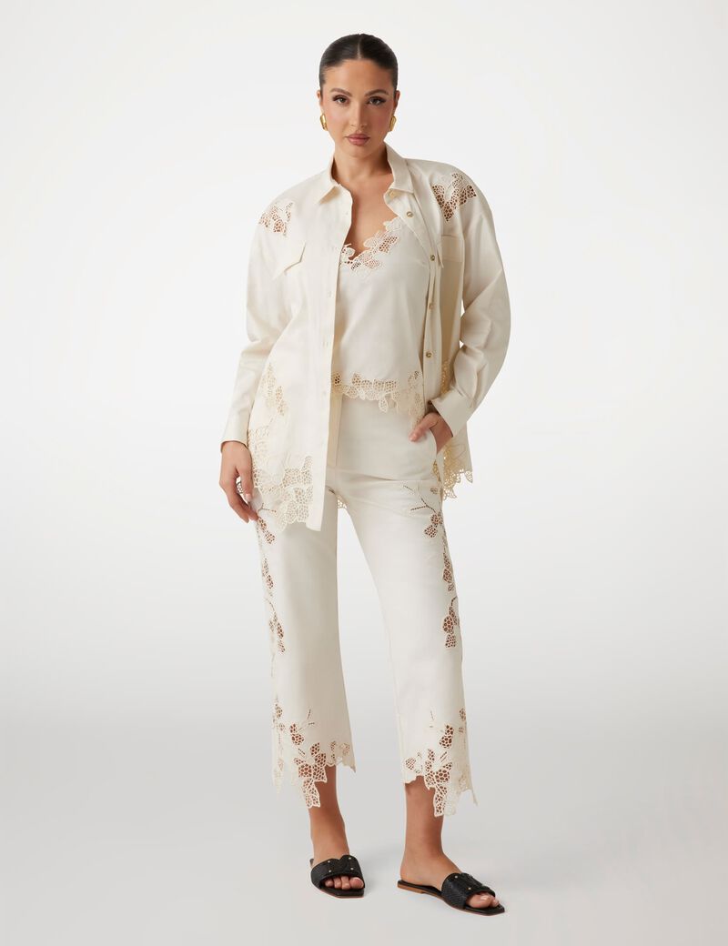Marciano embroidered slim-fit pants