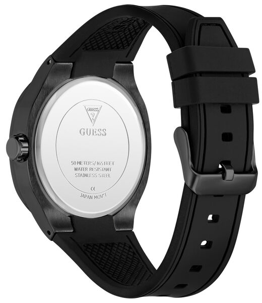 Mens Black/Gunmetal/Grey Square Analog Watch