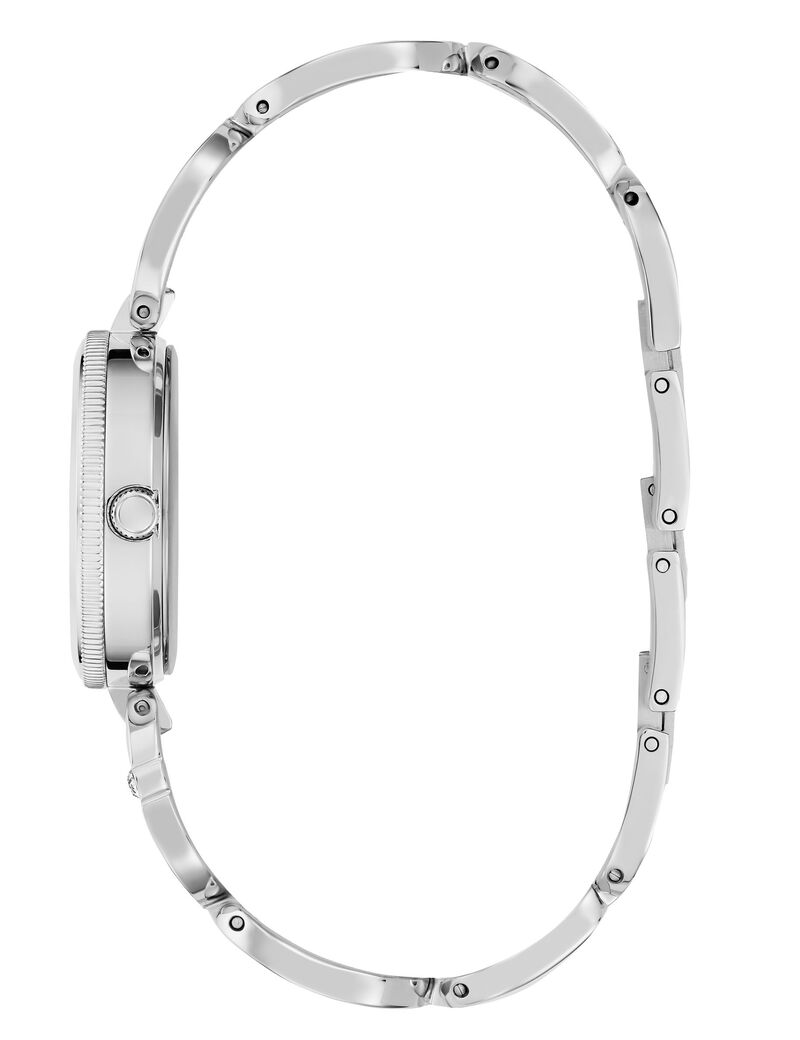 ساعة تناظرية من الفولاذ المقاوم للصدأ