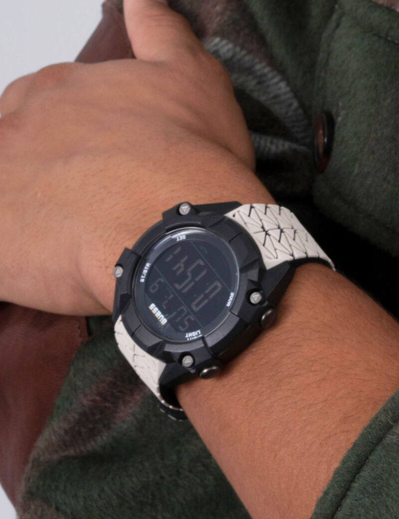 Beige And Black Digital Watch