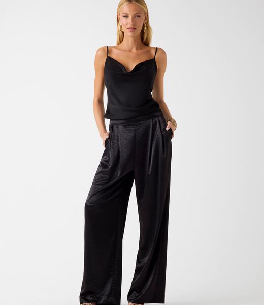 Sleeveless satin vest top