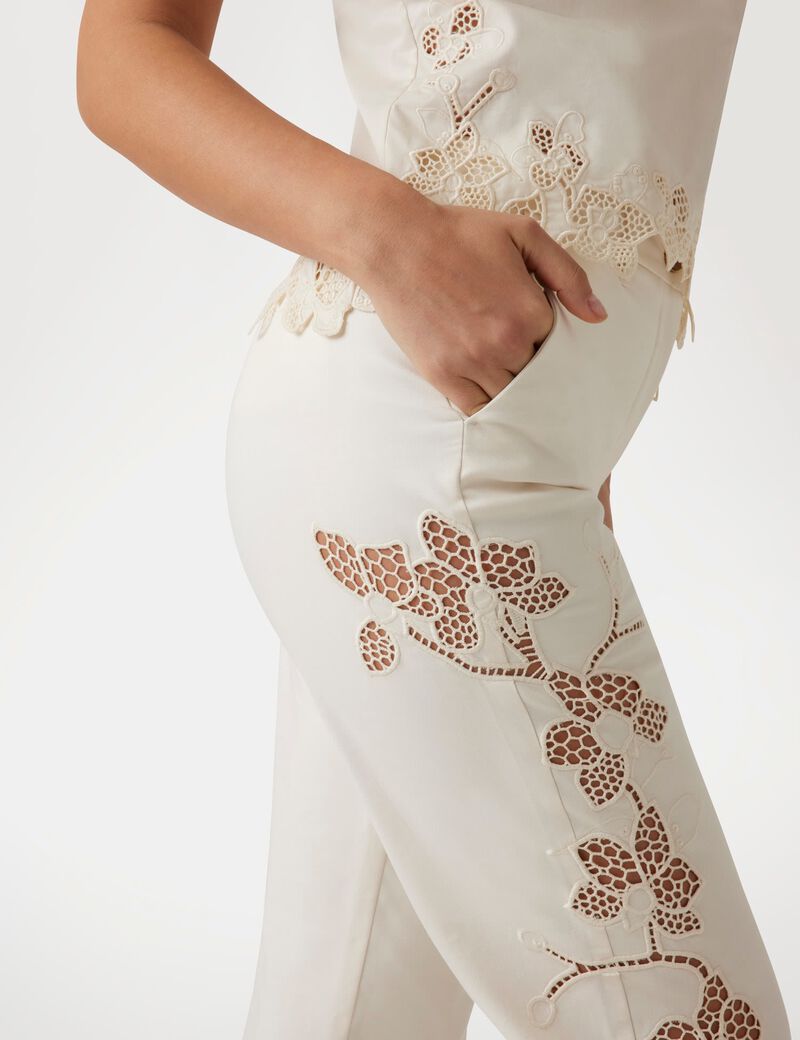 Marciano embroidered slim-fit pants