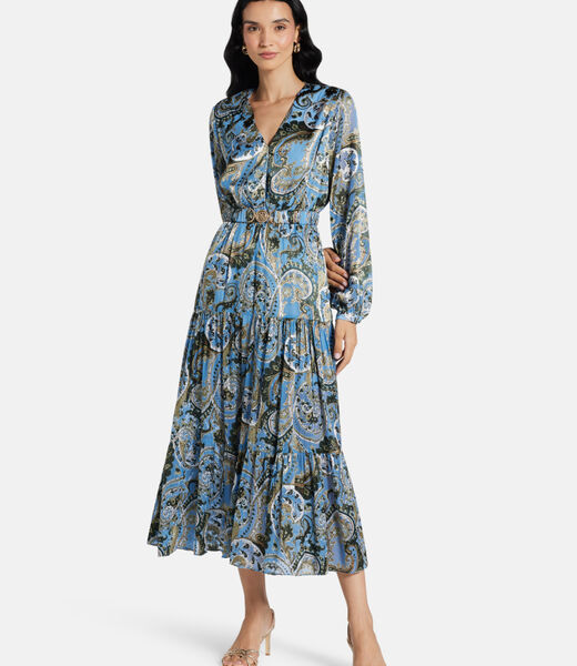 CLARISSE BELTED LONG DRESS