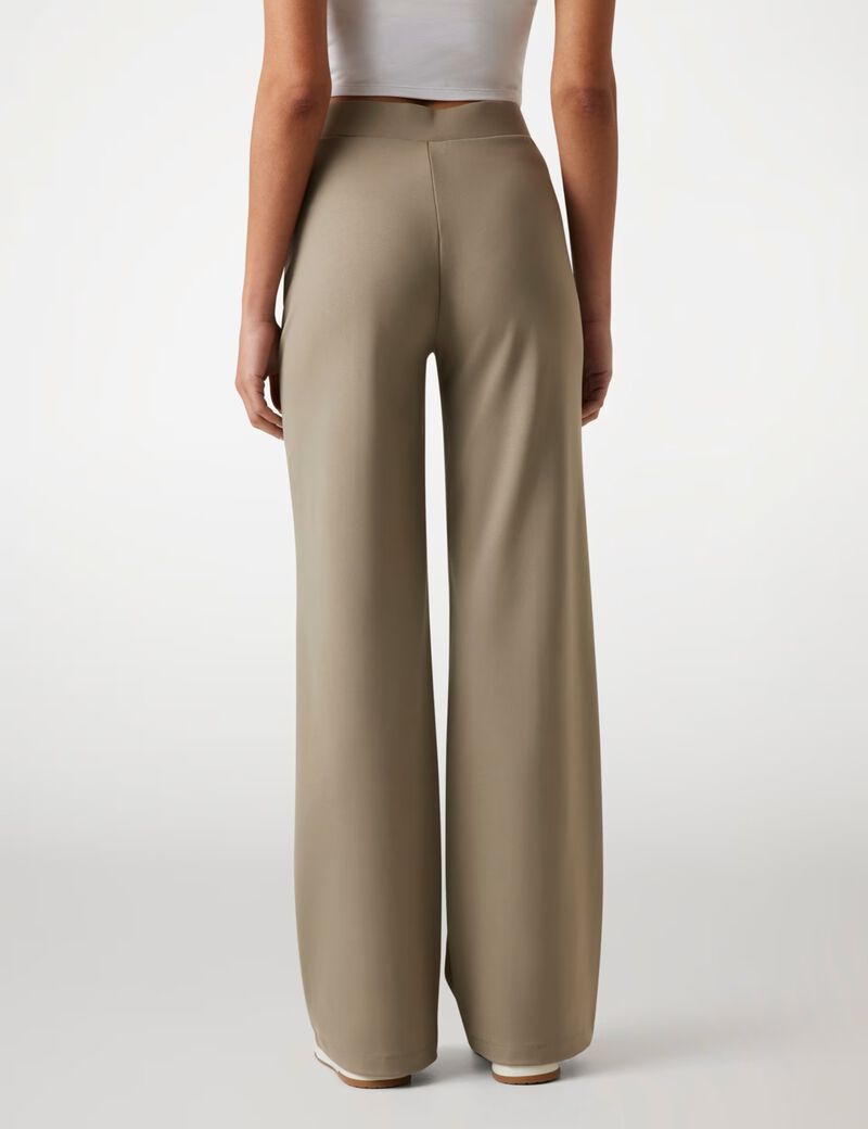 Nylon flare sweatpants