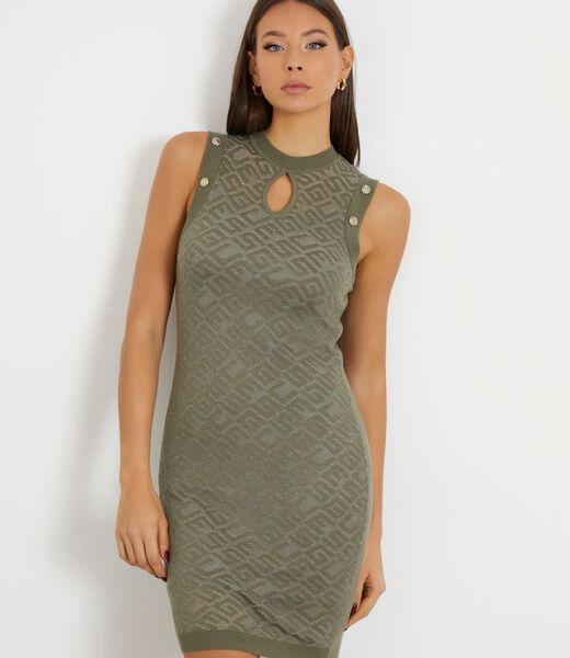 All Over Logo Mini Sweater Dress