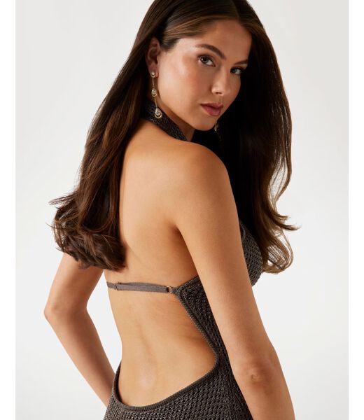 Sl Mn Open Bk Minka Lurex Drs