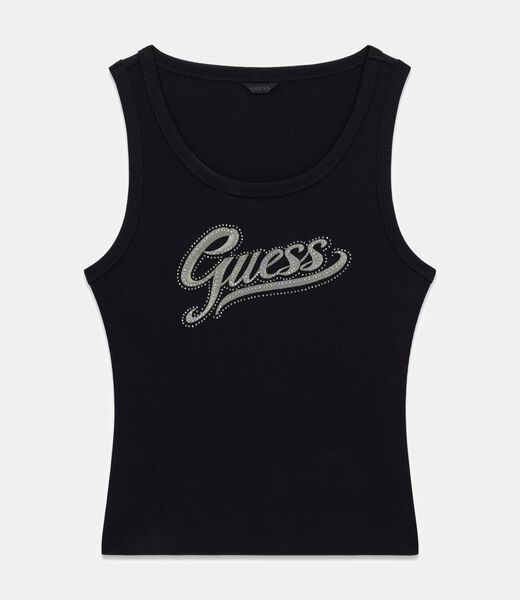 Embroidered logo tank top