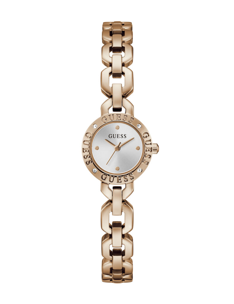 Ladies Rose Gold Tone Round Analog Watch