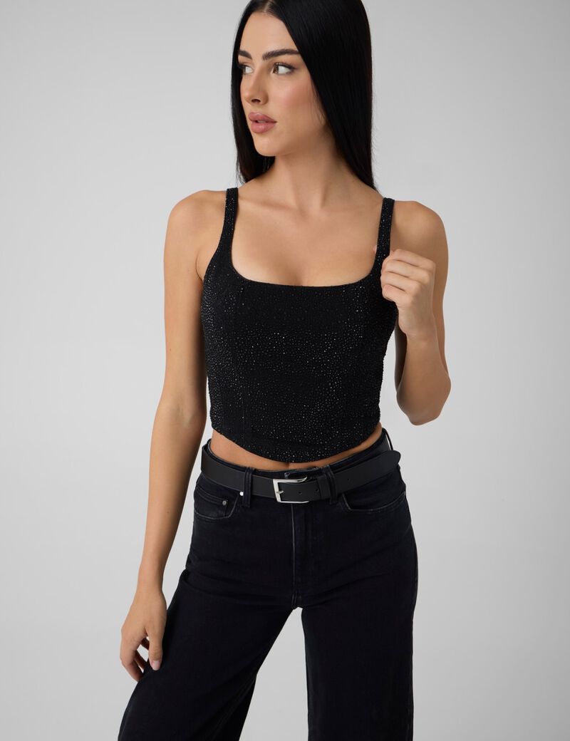جيس denim bustier