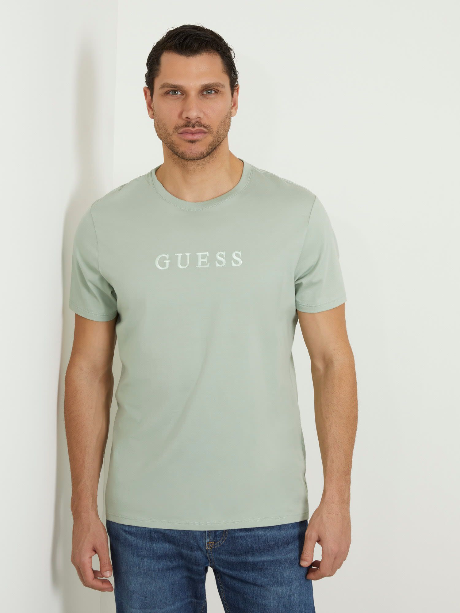 Guess embroidered shirt new arrivals