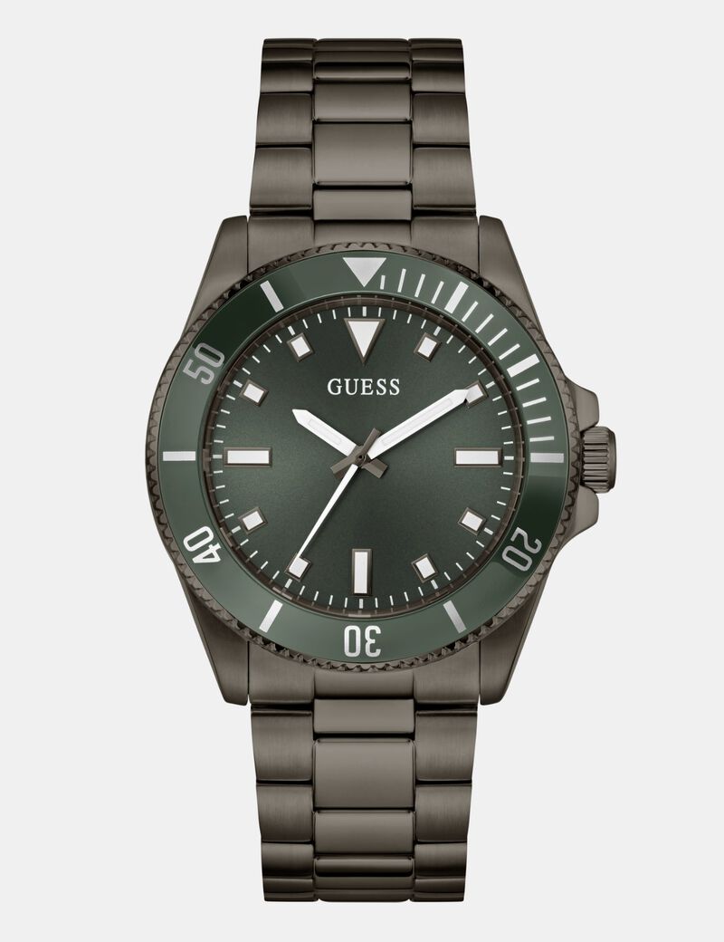 Mens Gunmetal Analog Watch