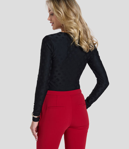 Logo jacquard top
