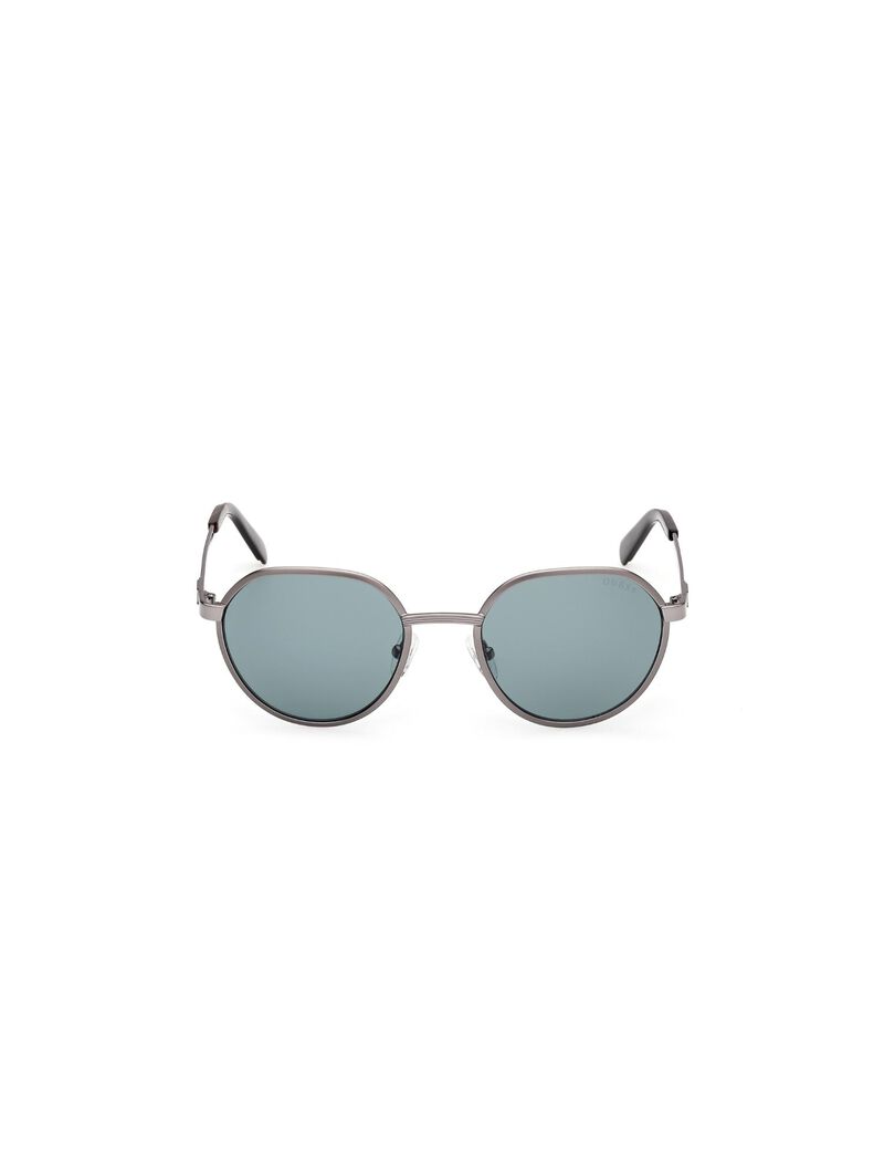 Round blue sunglasses