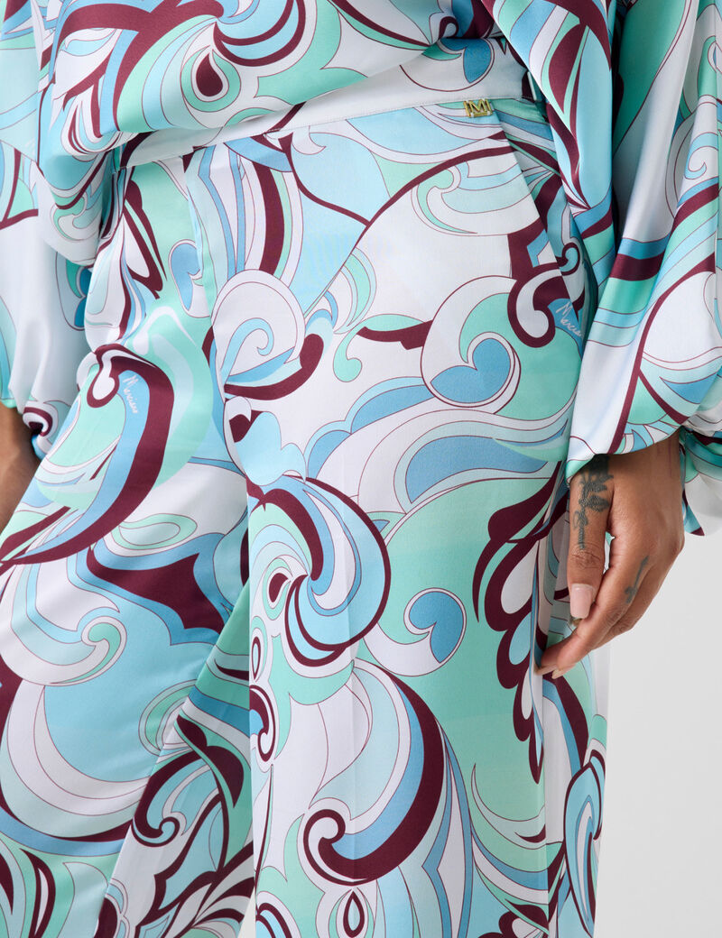 guess marciano straight printed pants