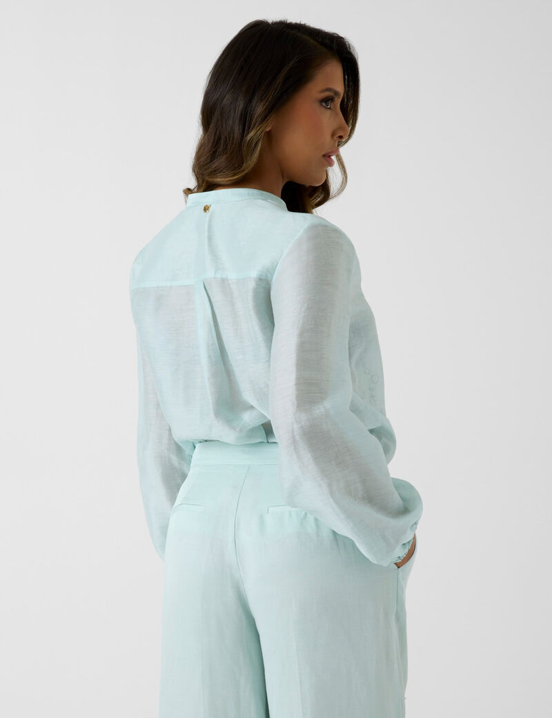 guess marciano linen blend shirt
