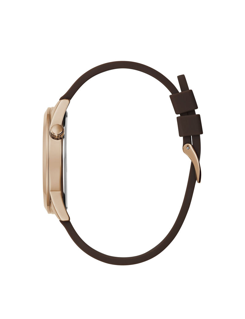 Rose Gold And Blue Analog Watch