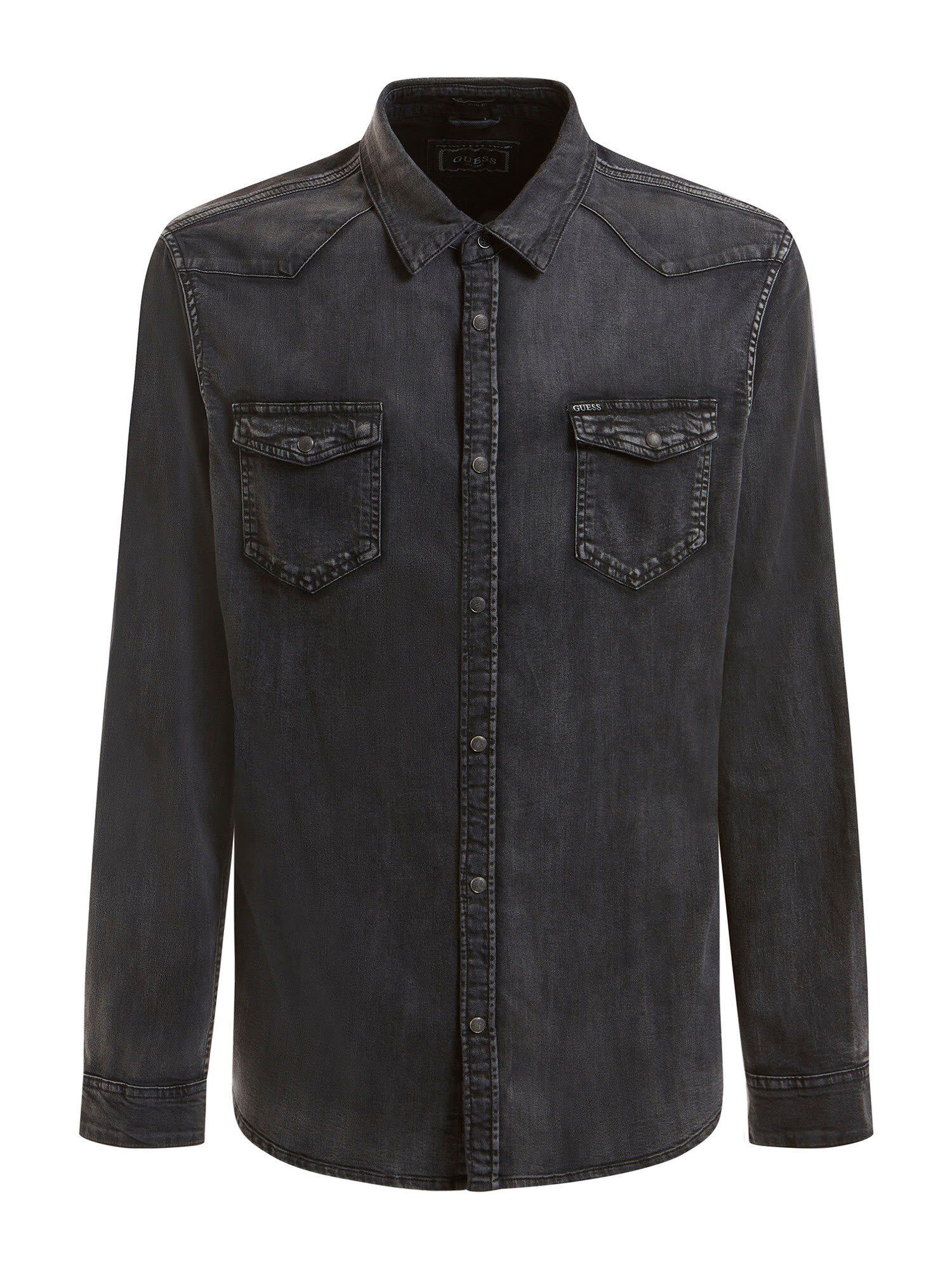 Shop GUESS Online Slim Fit Denim Shirt