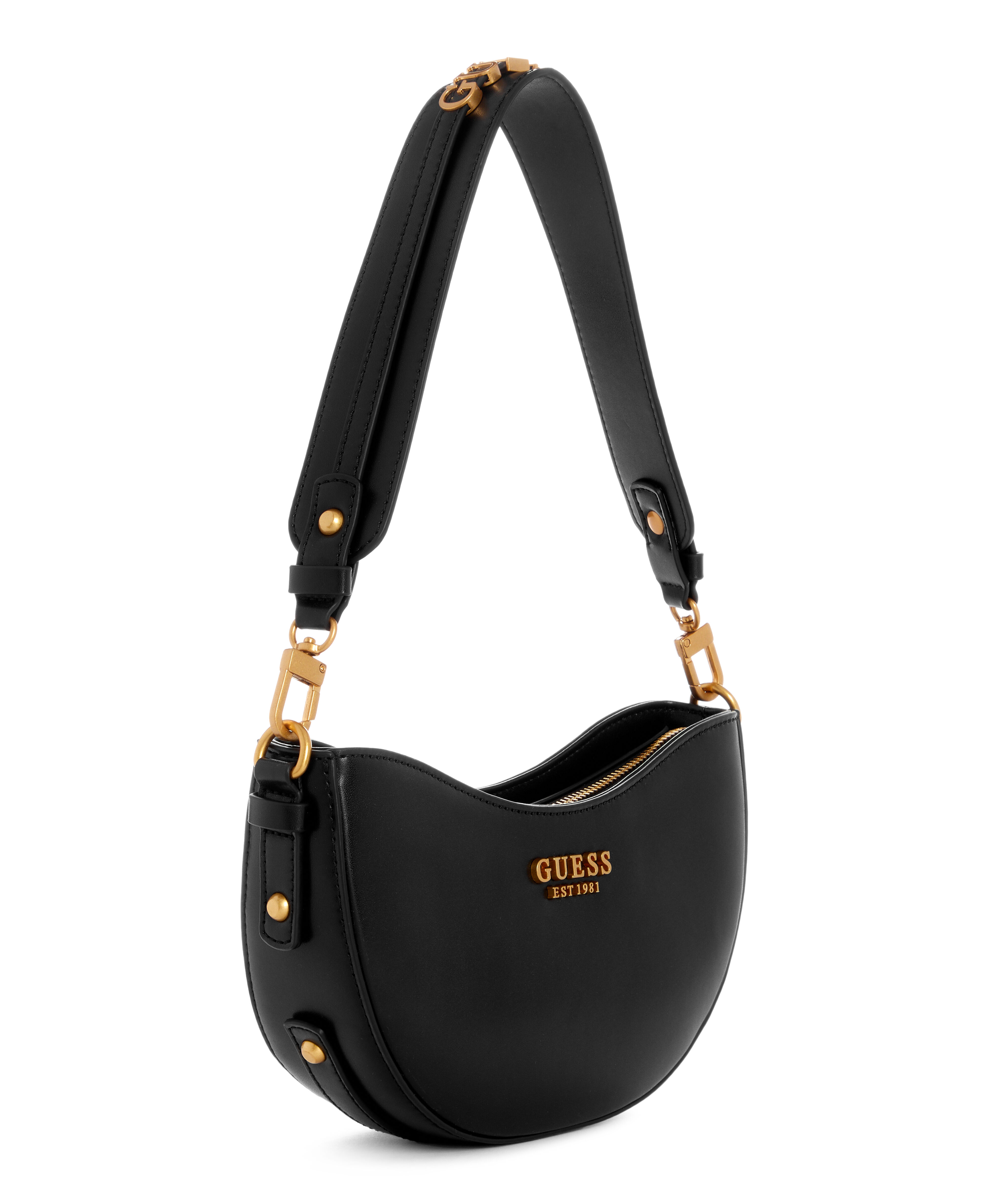 GUESS Sarita Schultertasche – Stone (Creme), 22,5x12x6 Cm, Mit Abnehmbarem Riemen & Reißverschluss – Elegante Alltagstasche