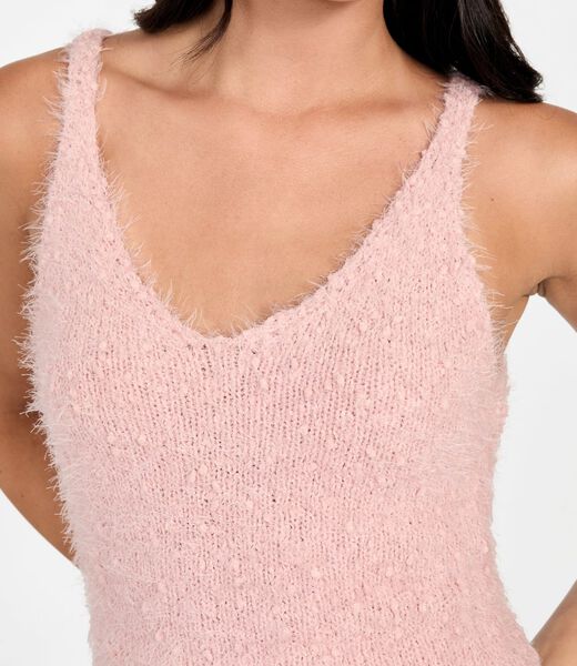 Fuzzy knit tank top