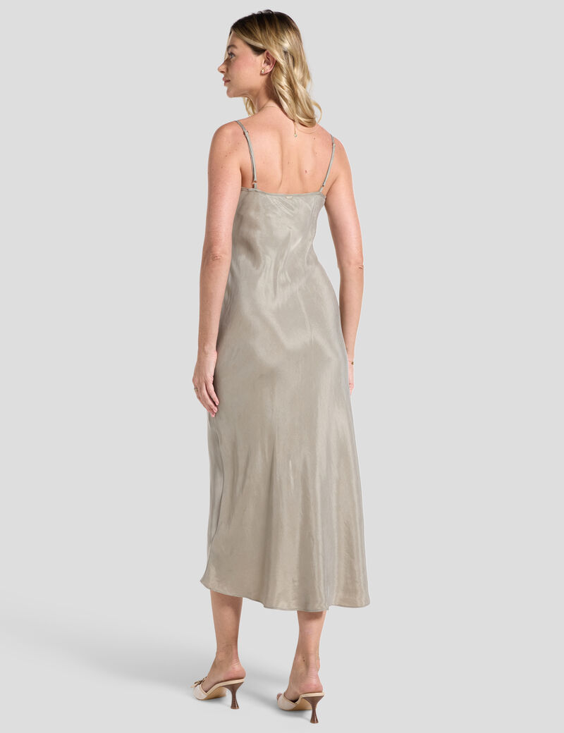 Satin midi dress