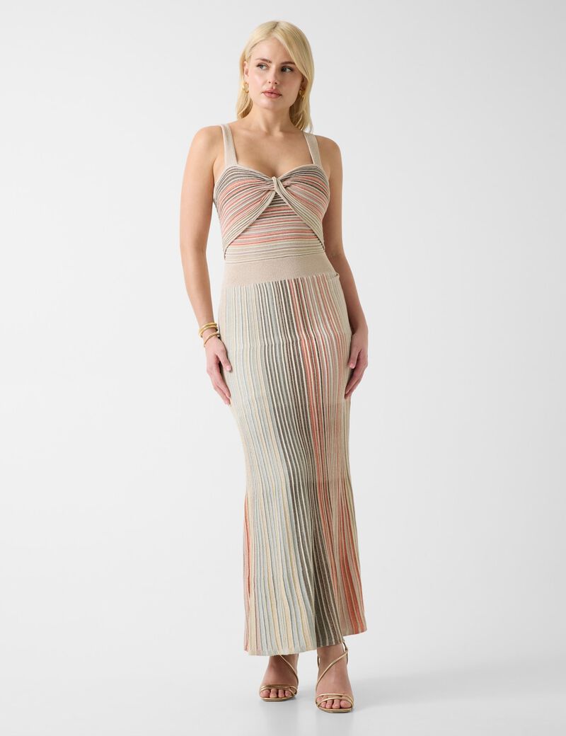 Marciano striped midi dress