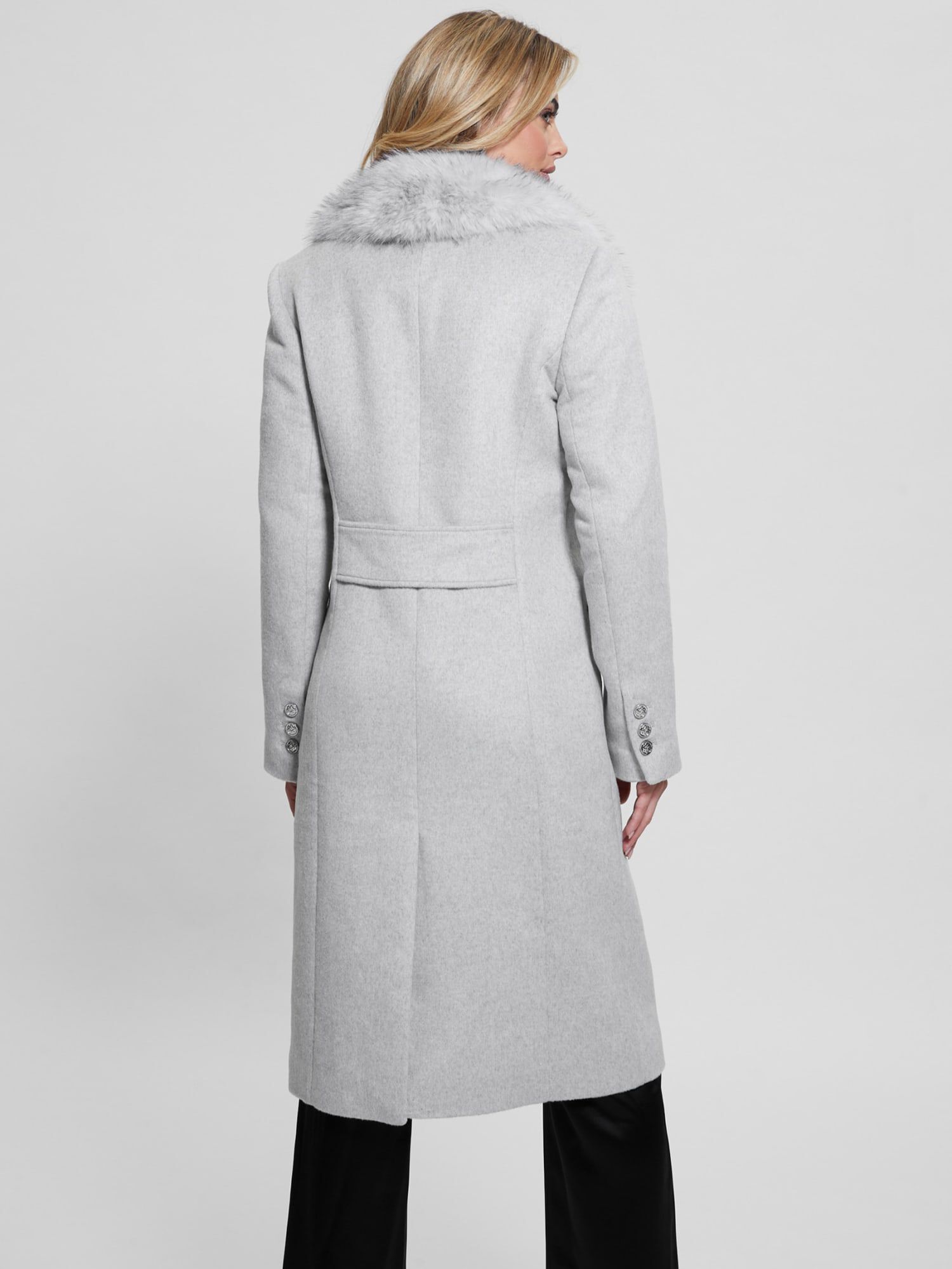 Long wool blend coat hot sale