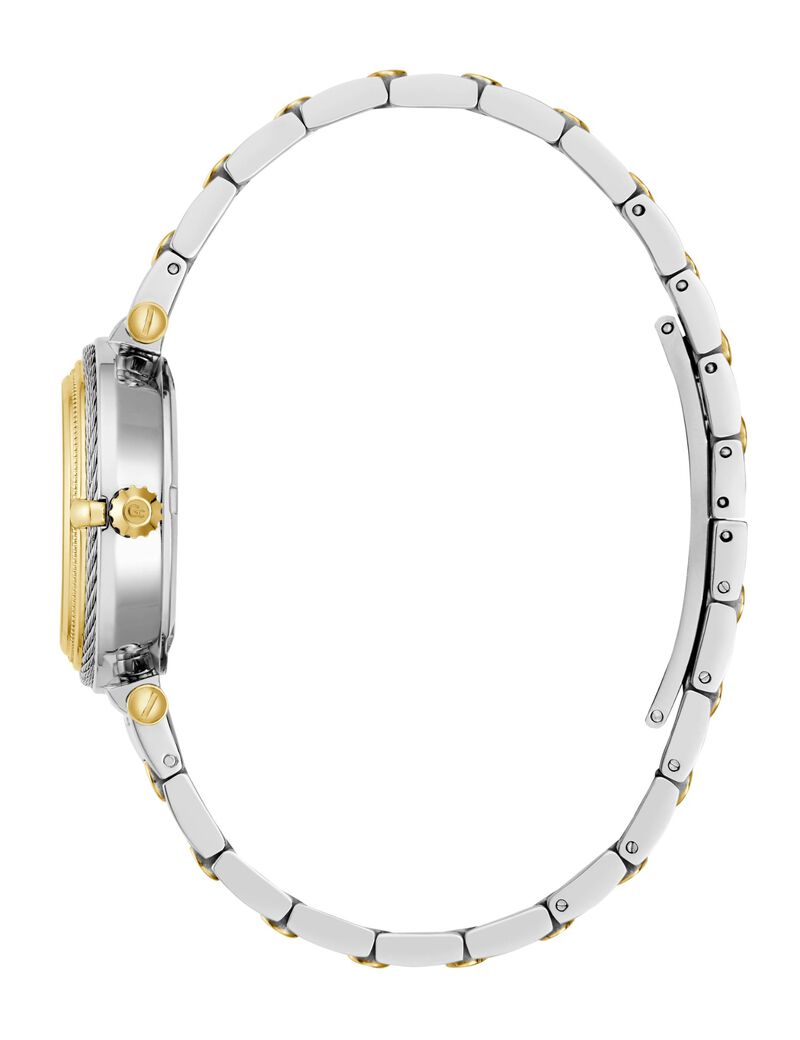 Gc Sportchic Women S 763 Mvmt White Dail 10 Amt Silver Yellow Gold Stainless Steel Brct