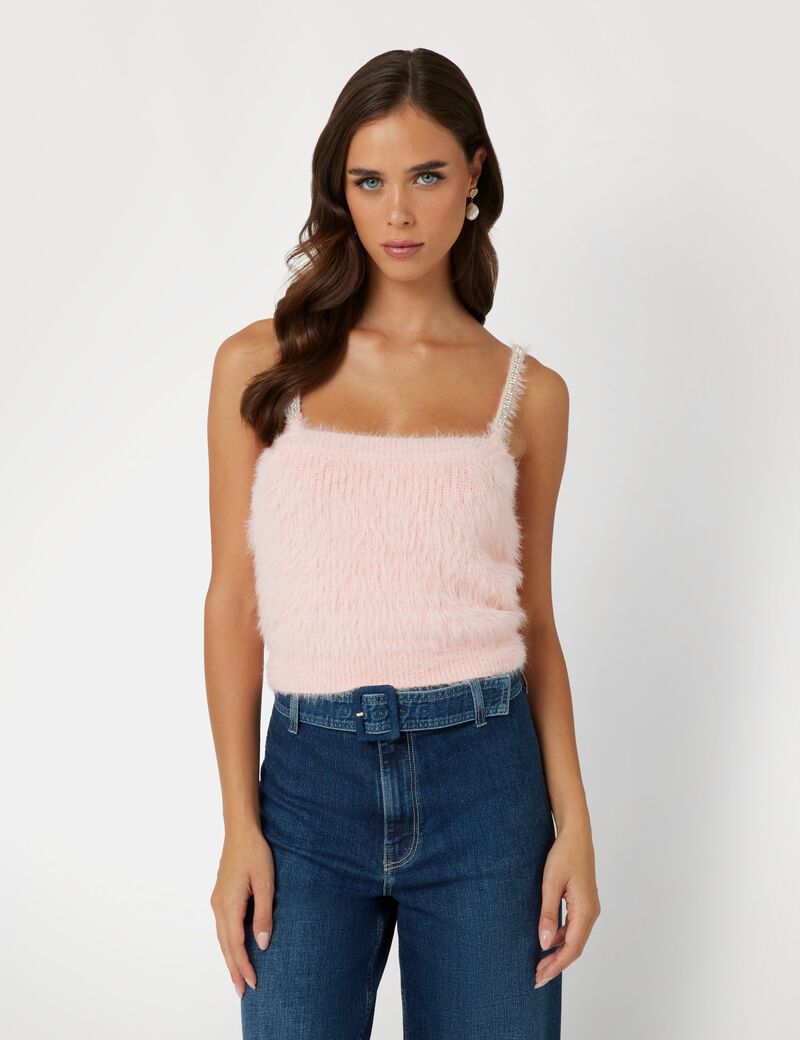 Fuzzy yarn top